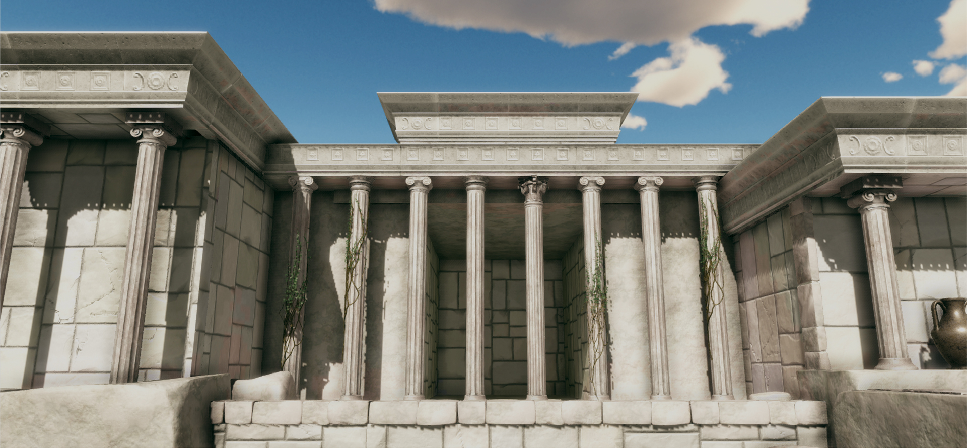 Atlas, Screenshot Mobil Game - Old Greek temple entrance.
