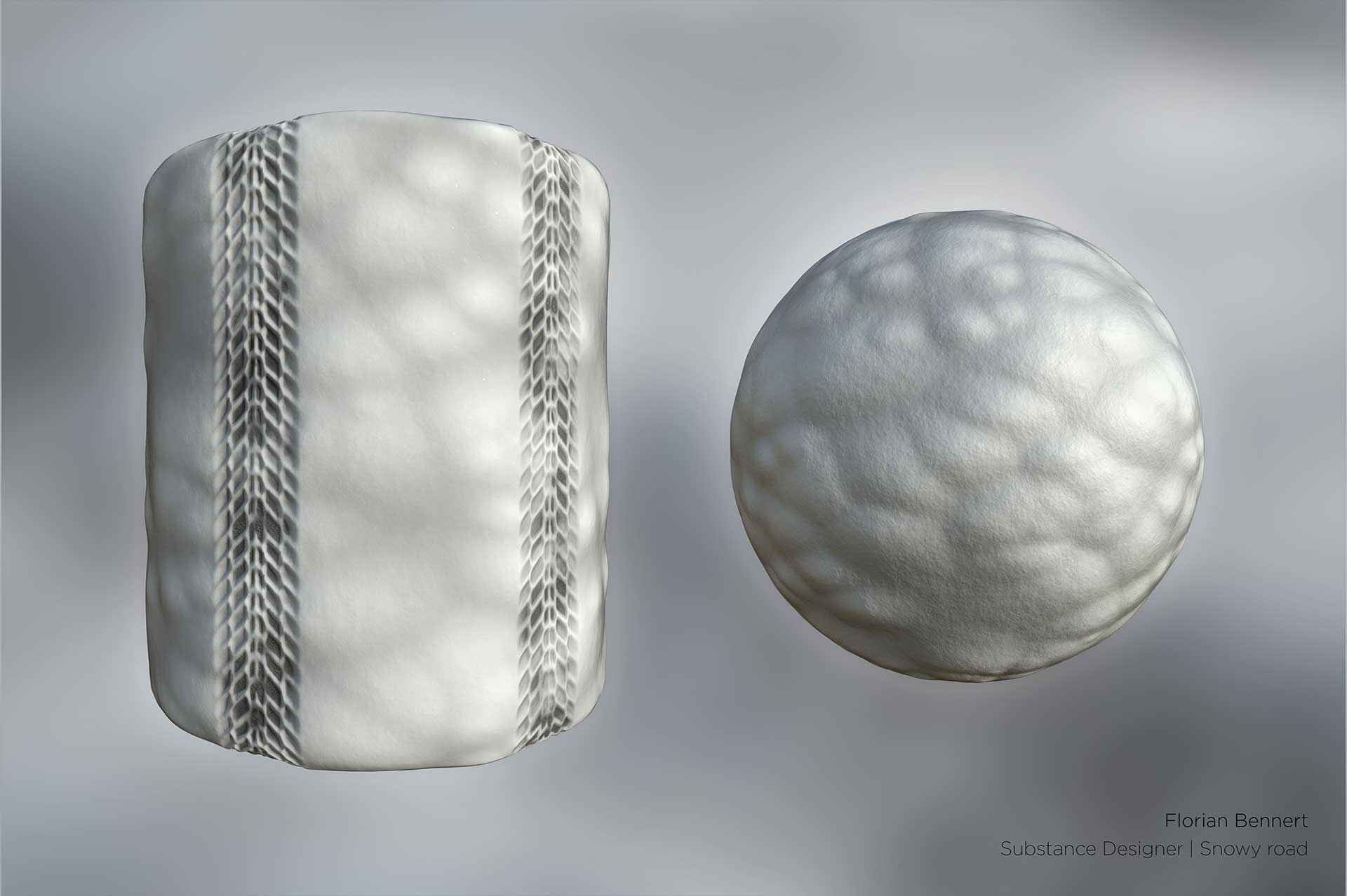 Substance Designer - Snowy road material.